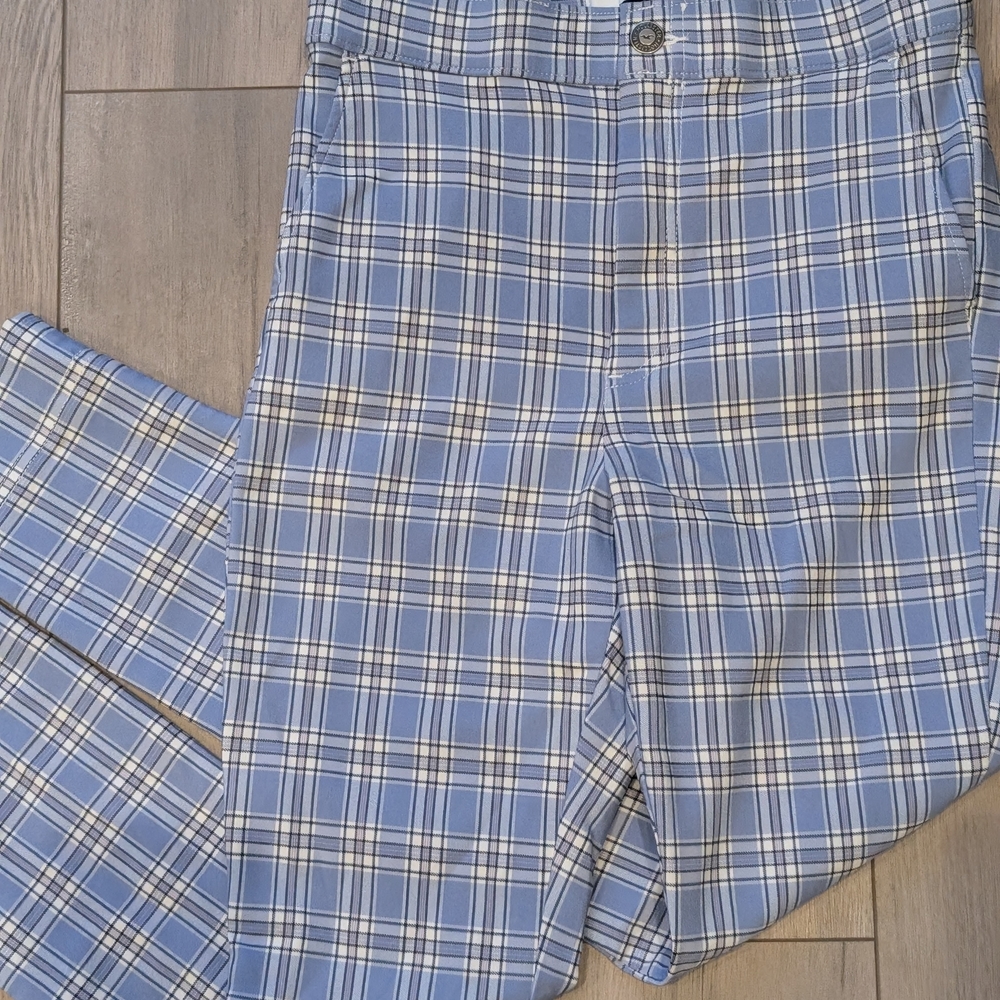 Hollister Blue and White Chinos Timeless Plaid Pattern Juniors Size Small